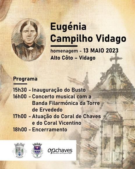 Inauguração do Busto de Homenagem a Eugénia Campilho