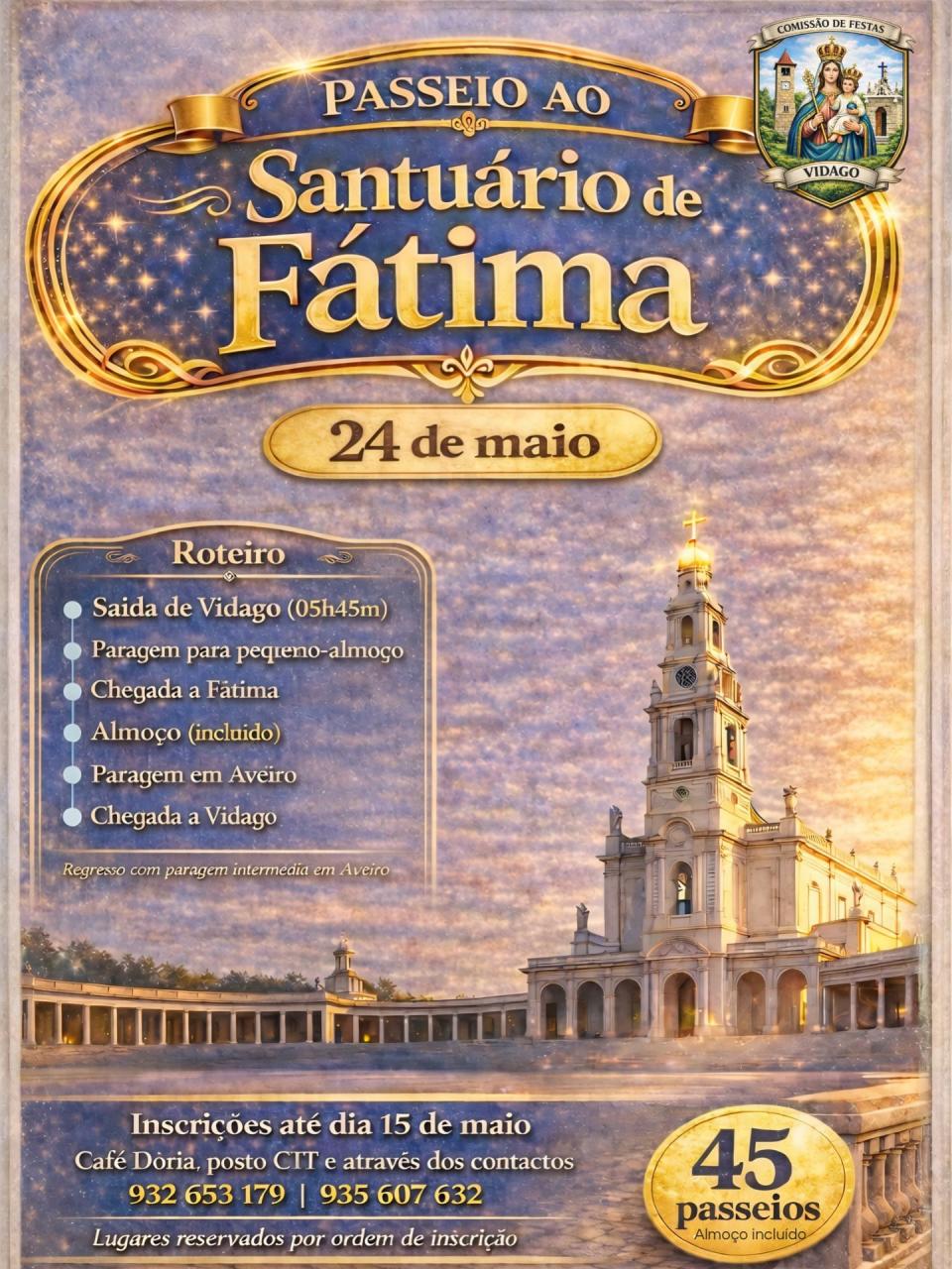 PASSEIO AO SANTU&Aacute;RIO DE F&Aacute;TIMA